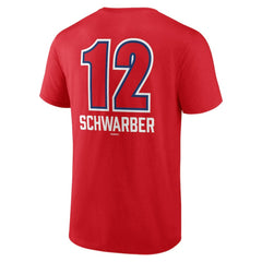 Kyle Schwarber Philadelphia Phillies Fastball Player Name & Number T-Shirt - Red