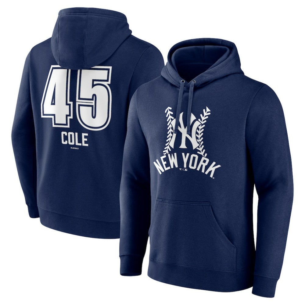 Gerrit Cole New York Yankees Fastball Player Name & Number Pullover Hoodie - Navy