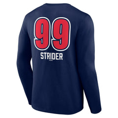 Spencer Strider Atlanta Braves Fastball Player Name & Number Long Sleeve T-Shirt - Navy