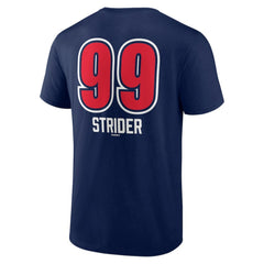 Spencer Strider Atlanta Braves Fastball Player Name & Number T-Shirt - Navy