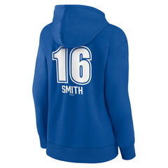 Will Smith Los Angeles Dodgers Women's Fastball Player Name & Number Pullover Hoodie - Royal