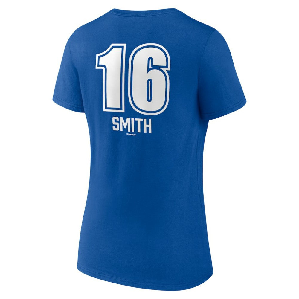 Will Smith Los Angeles Dodgers Women's Fastball Player Name & Number V-Neck T-Shirt - Royal