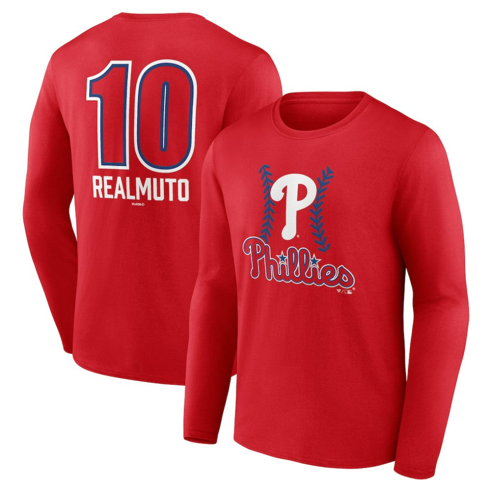 J.T. Realmuto Philadelphia Phillies Fastball Player Name & Number Long Sleeve T-Shirt - Red