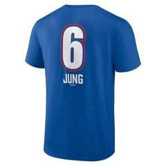 Josh Jung Texas Rangers Fastball Player Name & Number T-Shirt - Royal