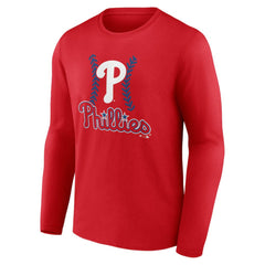 Alec Bohm Philadelphia Phillies Fastball Player Name & Number Long Sleeve T-Shirt - Red