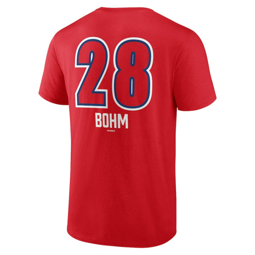Alec Bohm Philadelphia Phillies Fastball Player Name & Number T-Shirt - Red