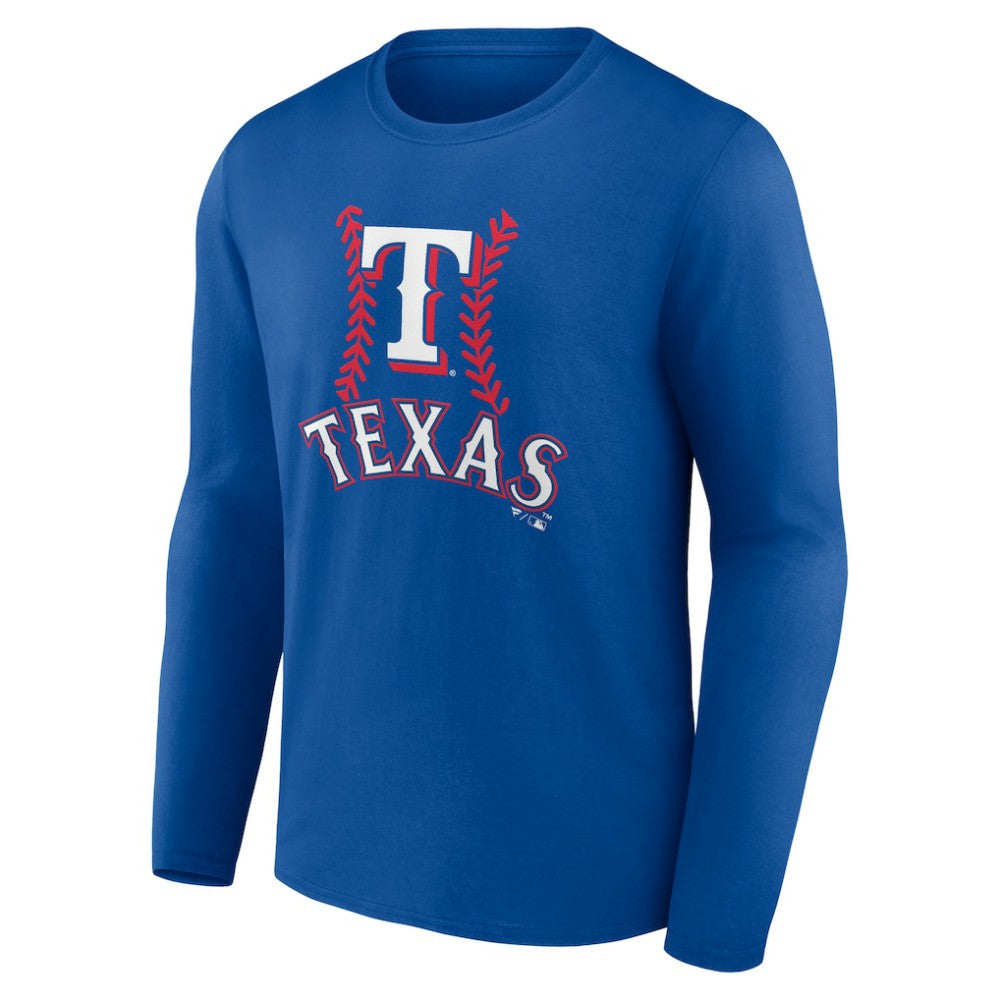 Evan Carter Texas Rangers Fastball Player Name & Number Long Sleeve T-Shirt - Royal
