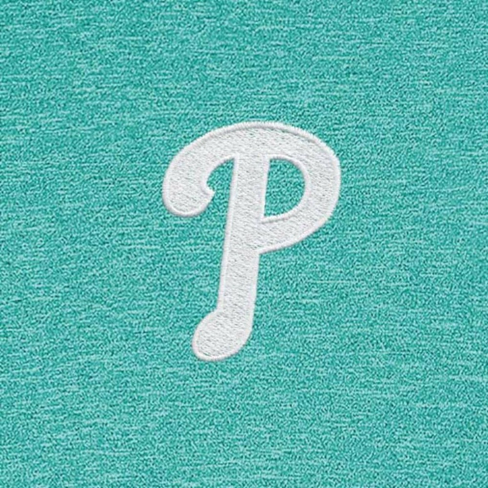 Philadelphia Phillies Antigua Hunk Quarter-Zip Top - Heather Aqua