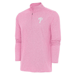 Philadelphia Phillies Antigua Hunk Quarter-Zip Top - Pink
