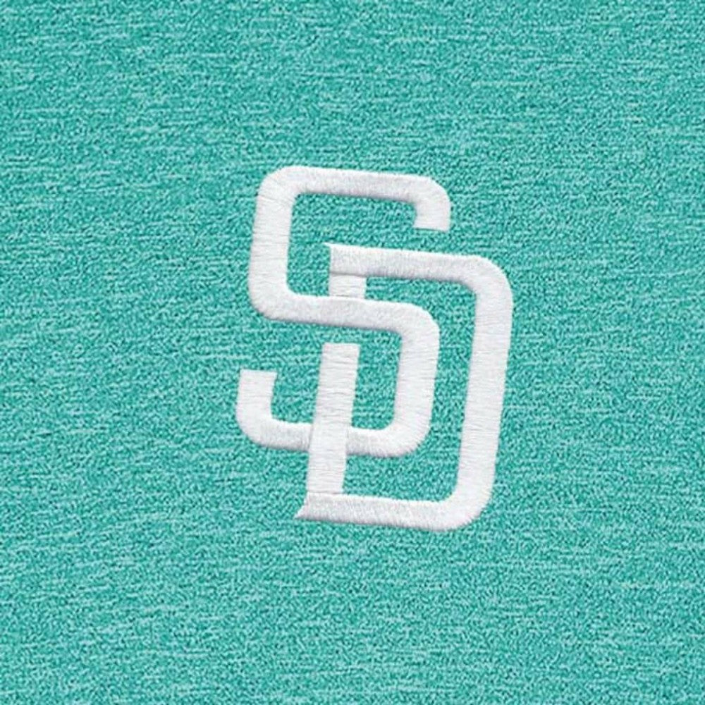 San Diego Padres Antigua Hunk Quarter-Zip Top - Heather Aqua