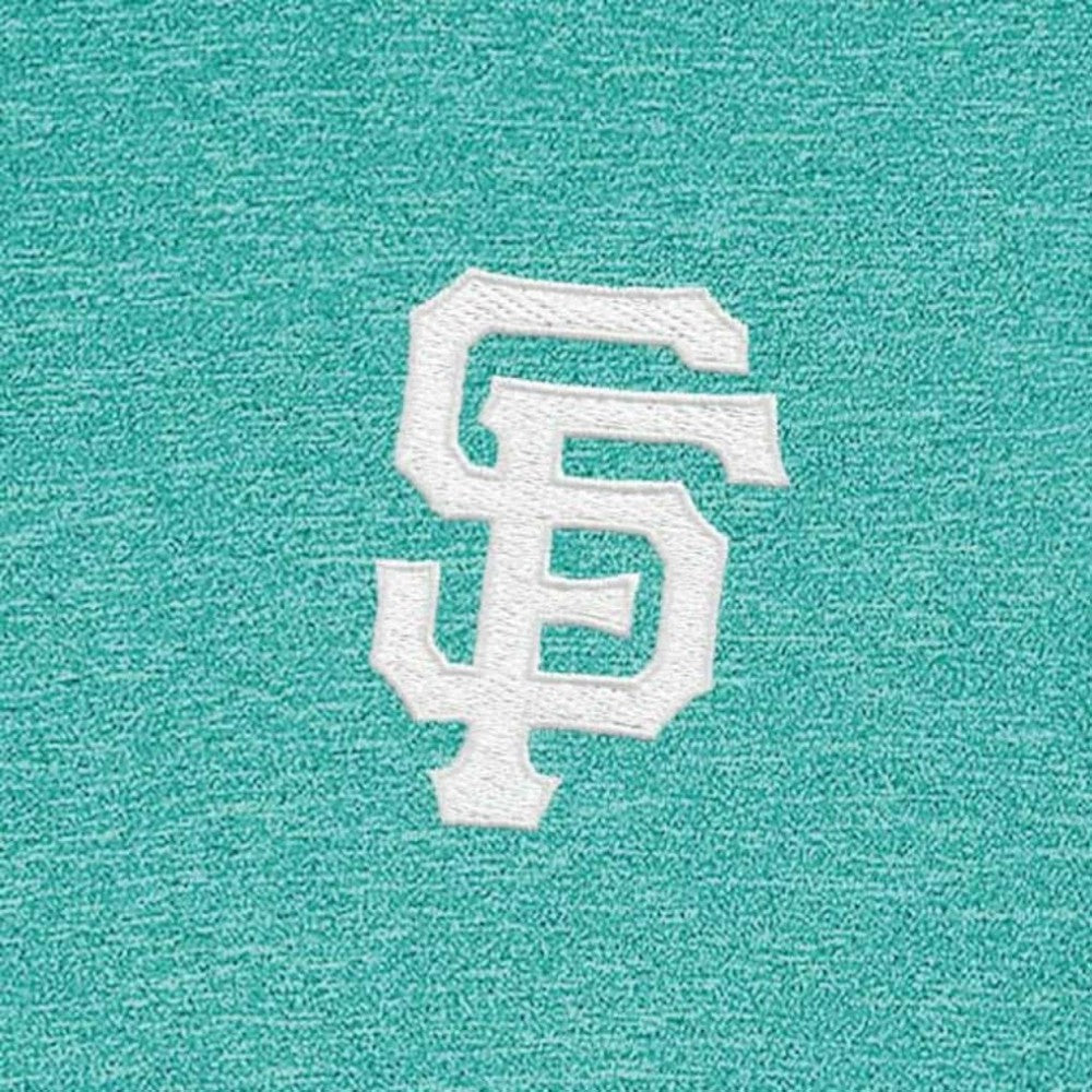 San Francisco Giants Antigua Hunk Quarter-Zip Top - Heather Aqua