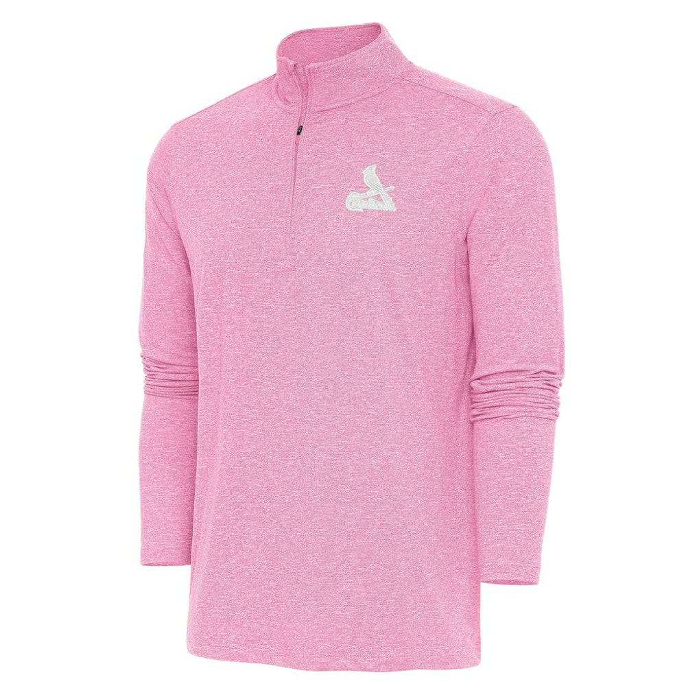 St. Louis Cardinals Antigua Hunk Quarter-Zip Top - Pink