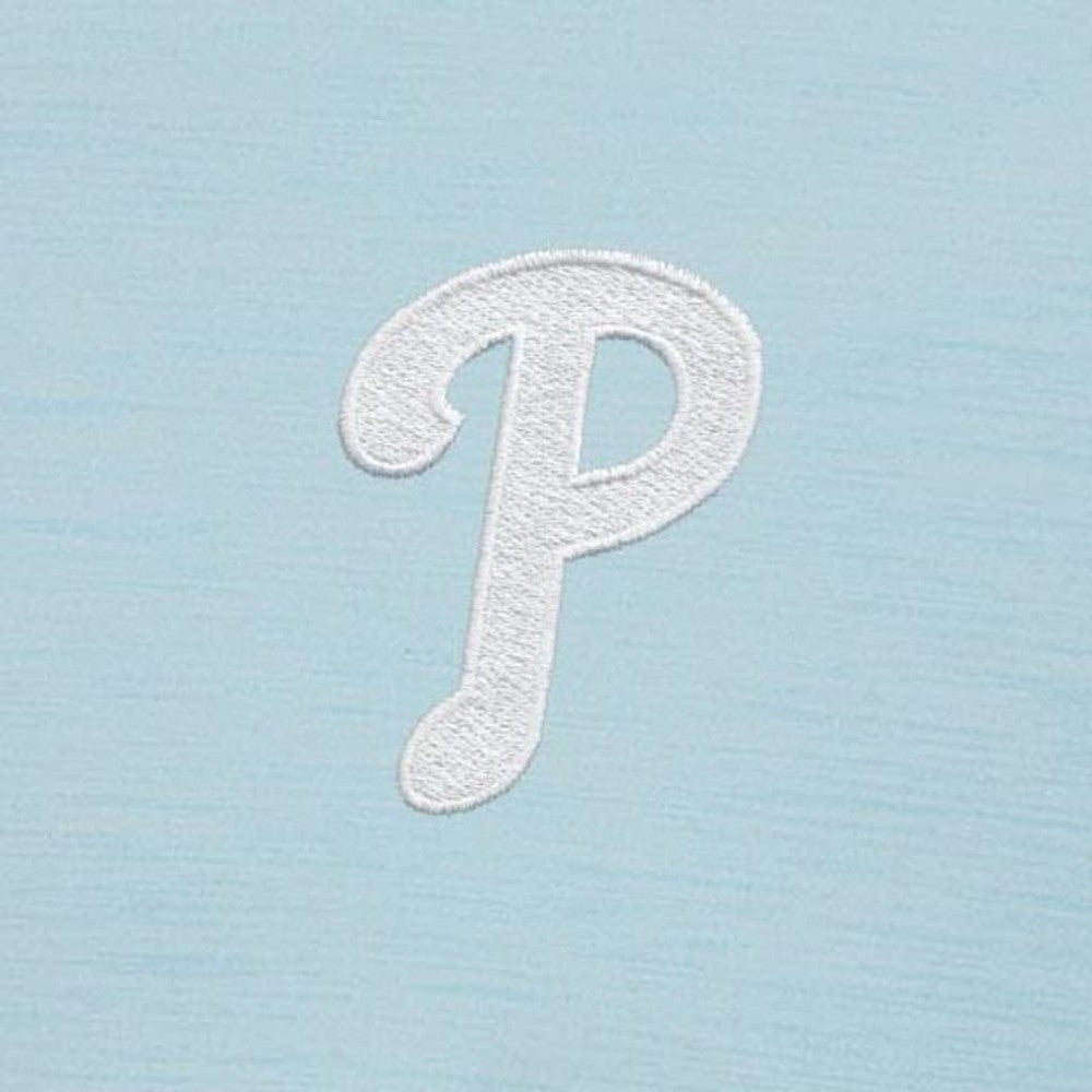 Philadelphia Phillies Antigua Bright Quarter-Zip Pullover Top - Powder Blue