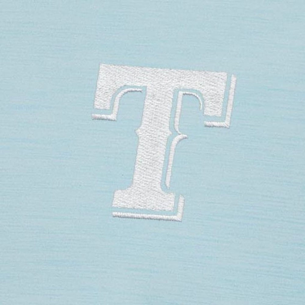 Texas Rangers Antigua Bright Quarter-Zip Pullover Top - Powder Blue