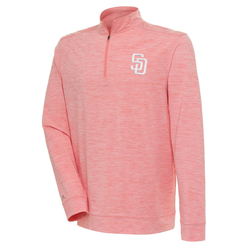 San Diego Padres Antigua Bright Quarter-Zip Pullover Top - Coral