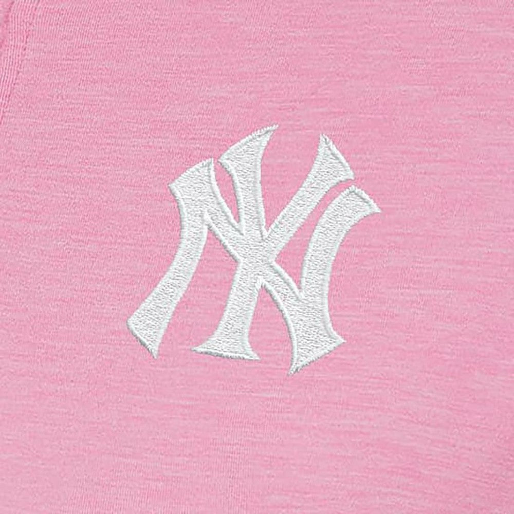 New York Yankees Antigua Women's Mentor Quarter-Zip Pullover Top - Pink