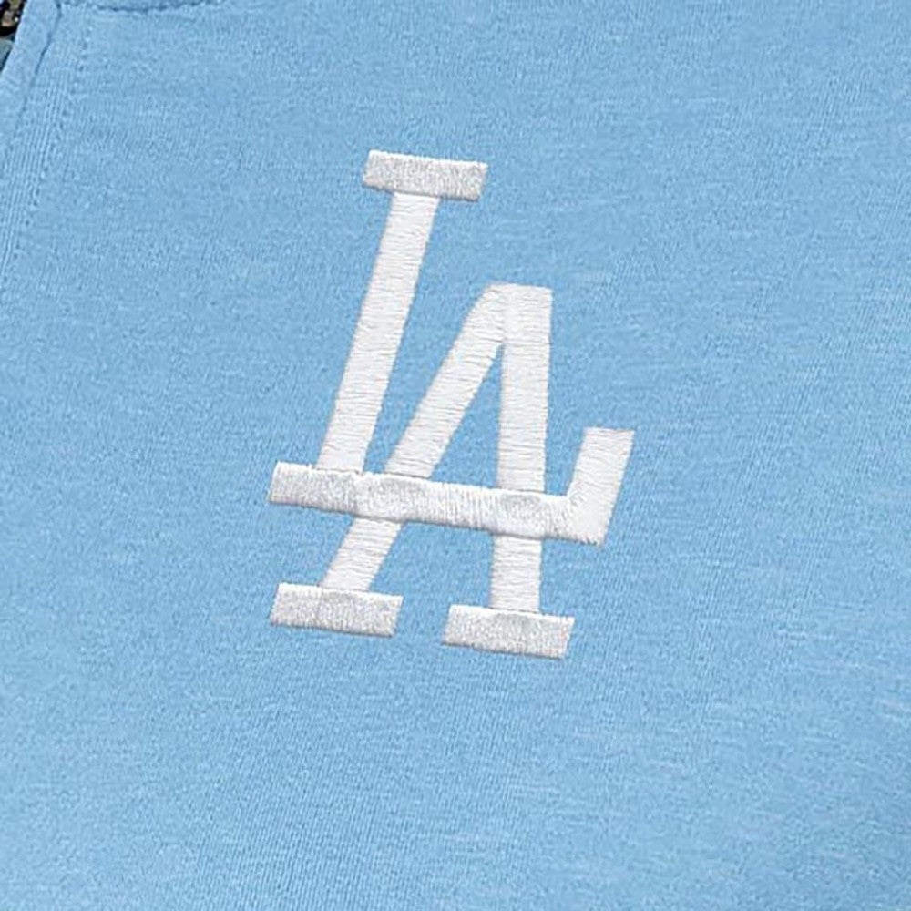 Los Angeles Dodgers Antigua Women's Mentor Quarter-Zip Pullover Top - Light Blue