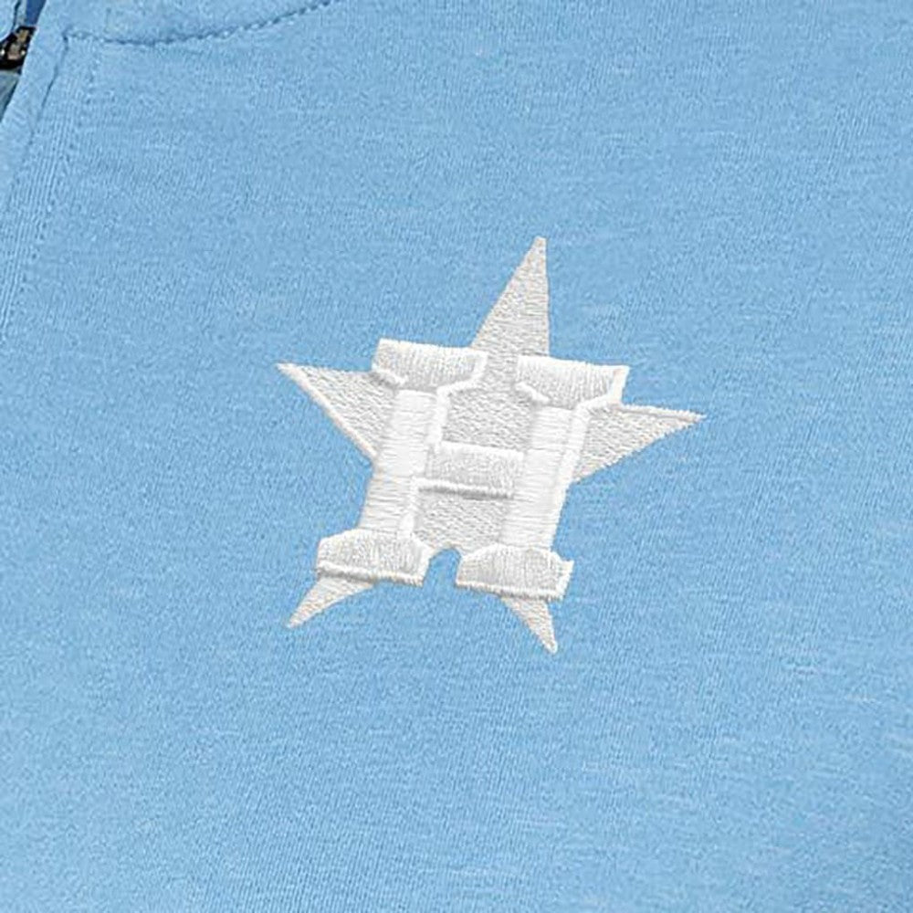Houston Astros Antigua Women's Mentor Quarter-Zip Pullover Top - Light Blue