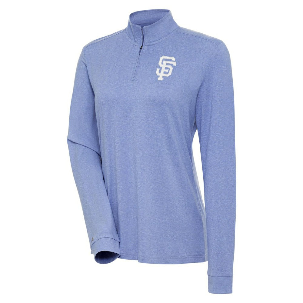 San Francisco Giants Antigua Women's Mentor Quarter-Zip Pullover Top - Lavender