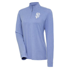 San Francisco Giants Antigua Women's Mentor Quarter-Zip Pullover Top - Lavender