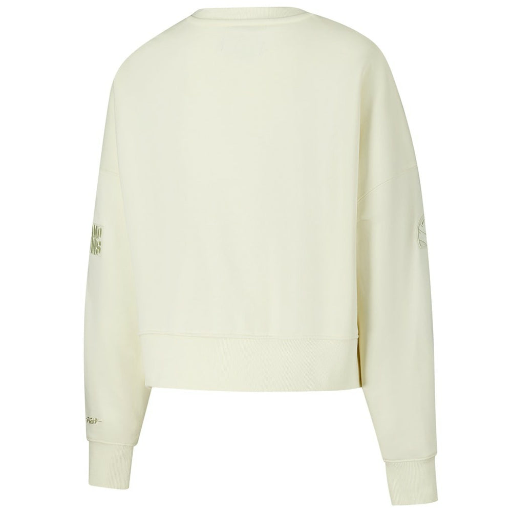 Cleveland Browns Pro Standard Triple Tonal Cropped Fleece Pullover Sweatshirt - Cream online