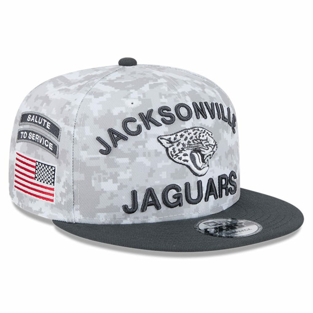 Jacksonville Jaguars New Era 2024 Salute To Service 9FIFTY Snapback Hat - White/Graphite cheap