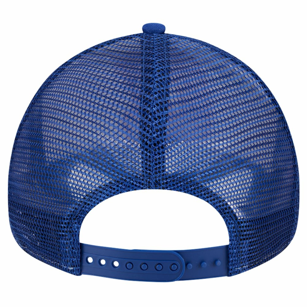 Atlanta Braves Checkered Flag A-Frame Trucker 9FORTY Adjustable Hat - White/Royal | New Era