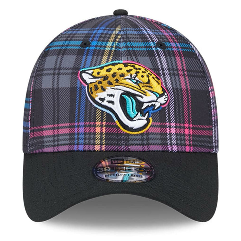 Jacksonville Jaguars New Era 2024 NFL Crucial Catch Plaid 39THIRTY Flex Hat - Black sale