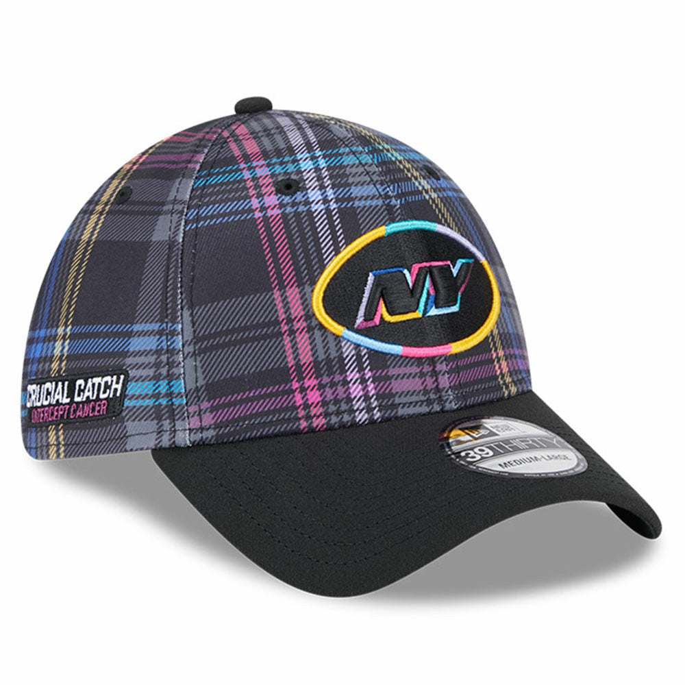 New York Jets New Era 2024 NFL Crucial Catch Plaid 39THIRTY Flex Hat - Black outlet