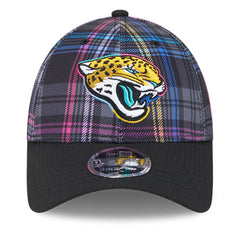 Jacksonville Jaguars New Era 2024 NFL Crucial Catch Plaid 9FORTY Adjustable Hat - Black cheap