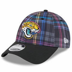 Jacksonville Jaguars New Era 2024 NFL Crucial Catch Plaid 9FORTY Adjustable Hat - Black cheap