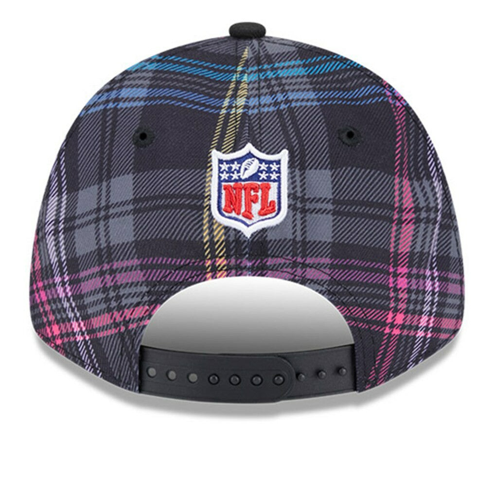 Jacksonville Jaguars New Era 2024 NFL Crucial Catch Plaid 9FORTY Adjustable Hat - Black cheap