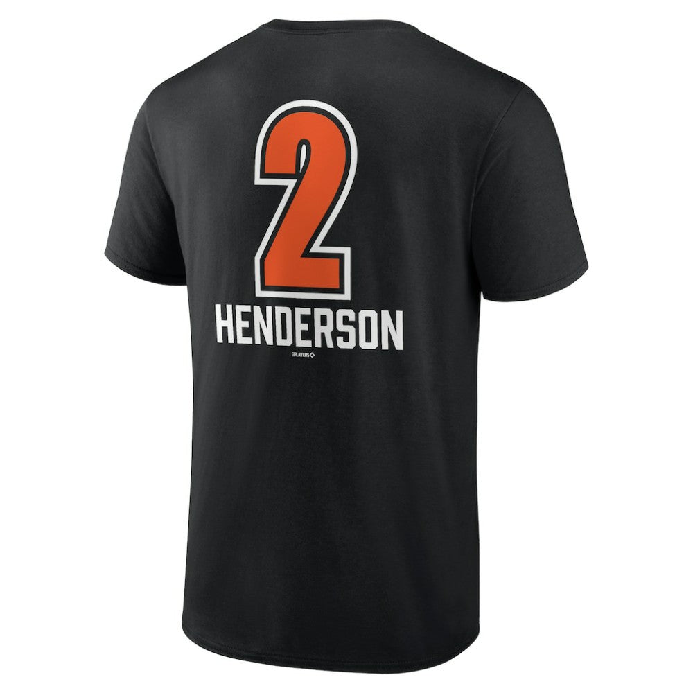 Gunnar Henderson Baltimore Orioles Fastball Player Name & Number T-Shirt - Black