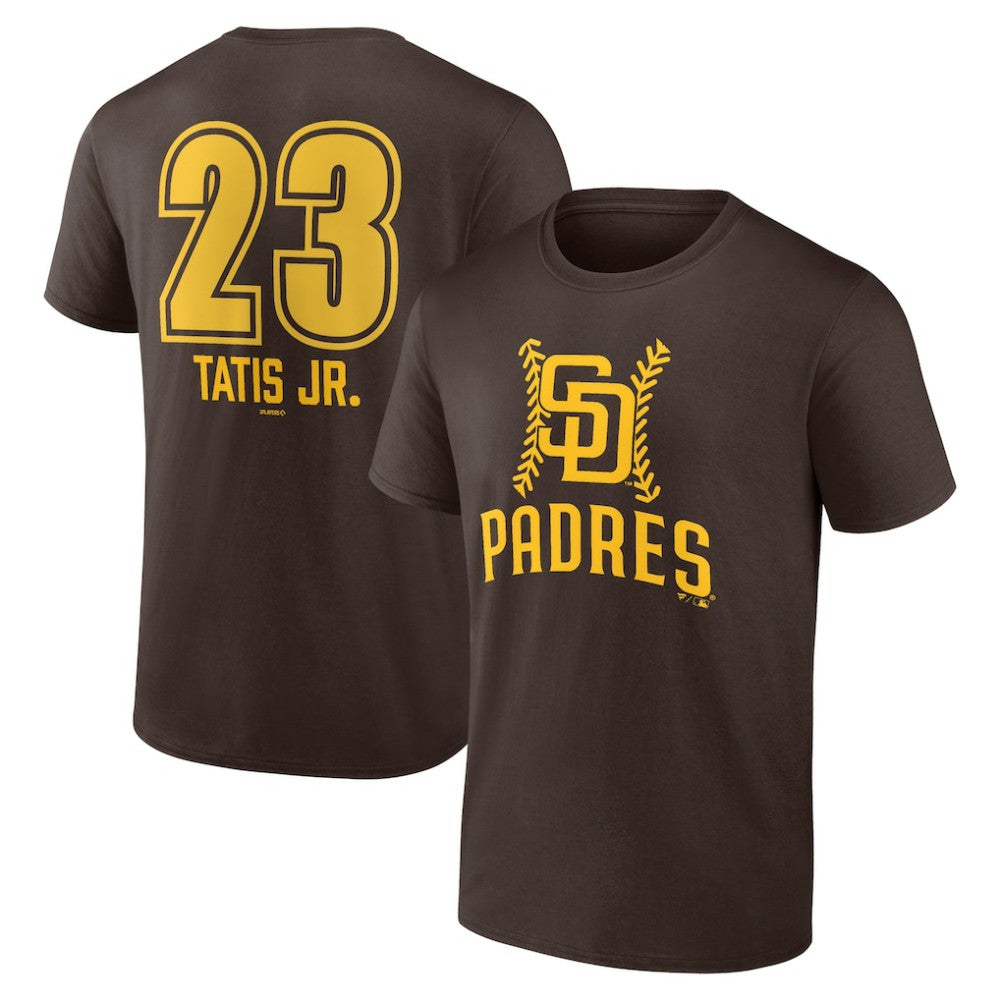 Fernando Tatis Jr. San Diego Padres Fastball Player Name & Number T-Shirt - Brown