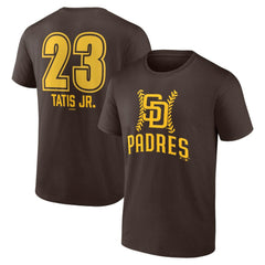 Fernando Tatis Jr. San Diego Padres Fastball Player Name & Number T-Shirt - Brown