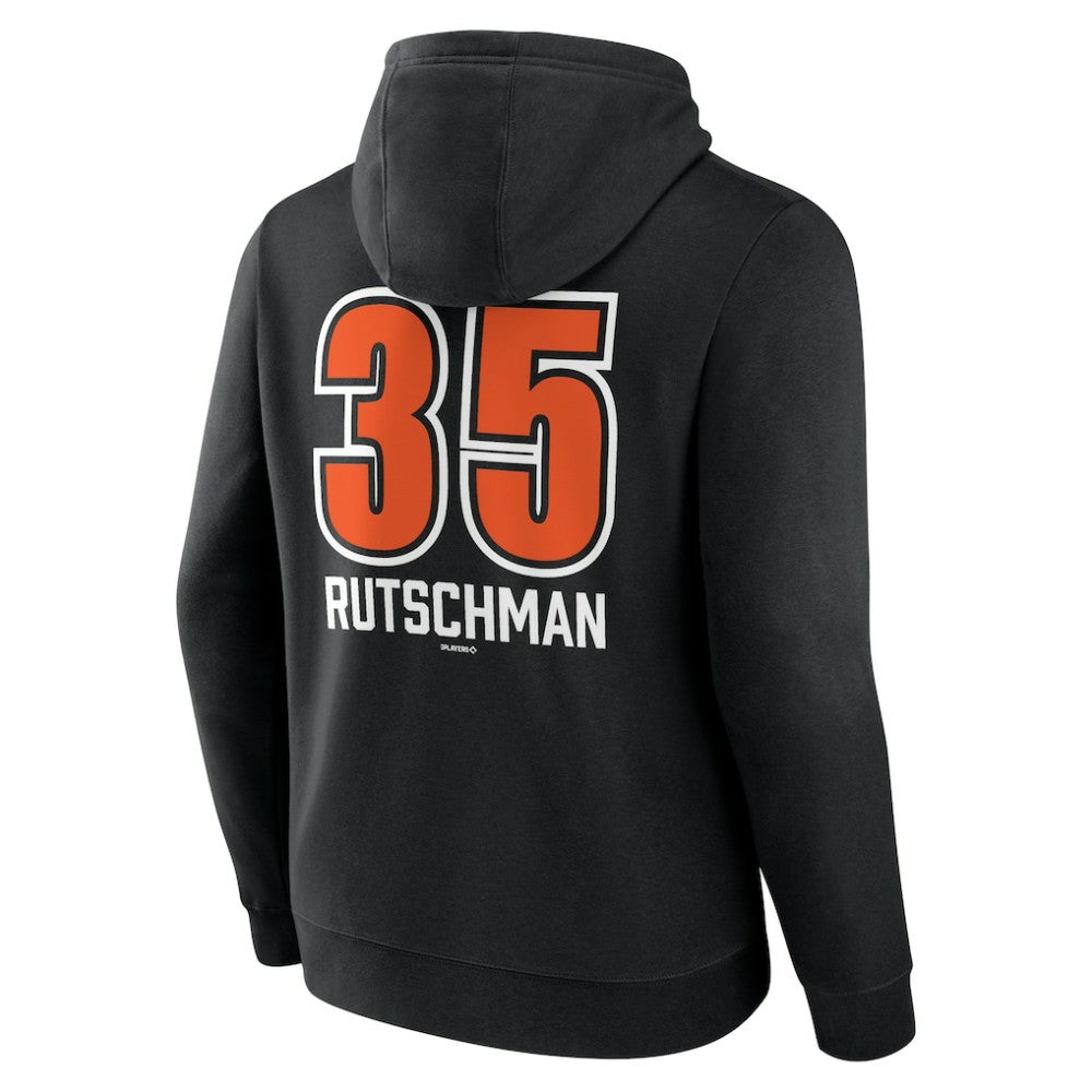 Adley Rutschman Baltimore Orioles Fastball Player Name & Number Pullover Hoodie - Black
