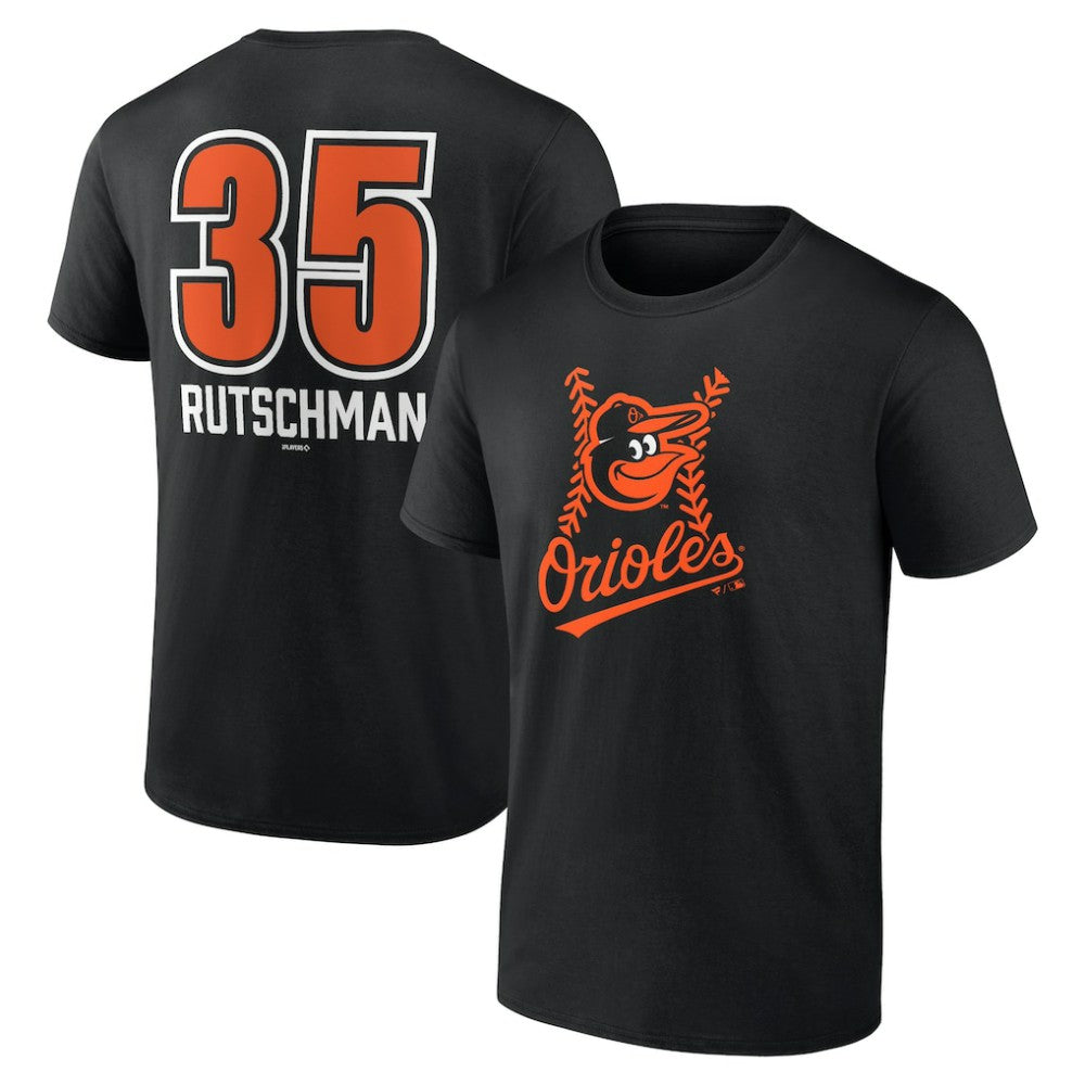 Adley Rutschman Baltimore Orioles Fastball Player Name & Number T-Shirt - Black