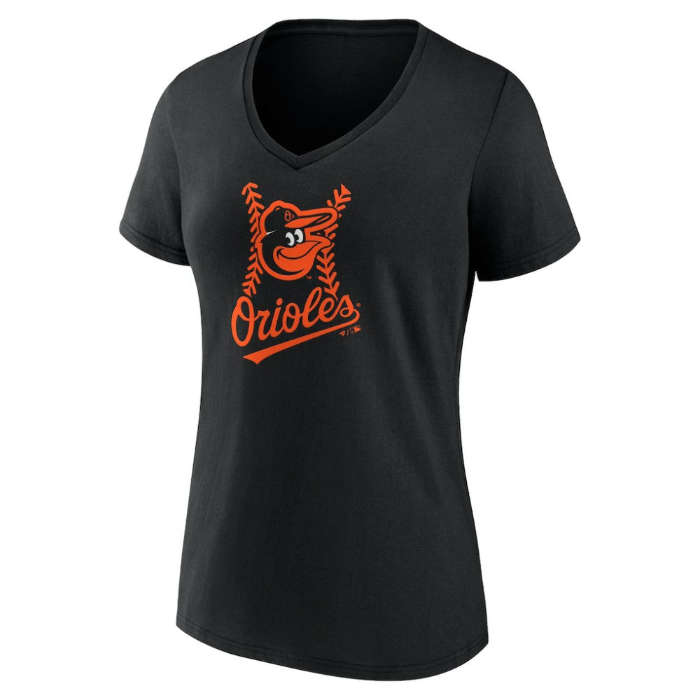 Adley Rutschman Baltimore Orioles Women's Fastball Player Name & Number V-Neck T-Shirt - Black