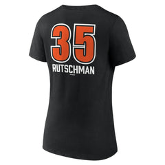 Adley Rutschman Baltimore Orioles Women's Fastball Player Name & Number V-Neck T-Shirt - Black