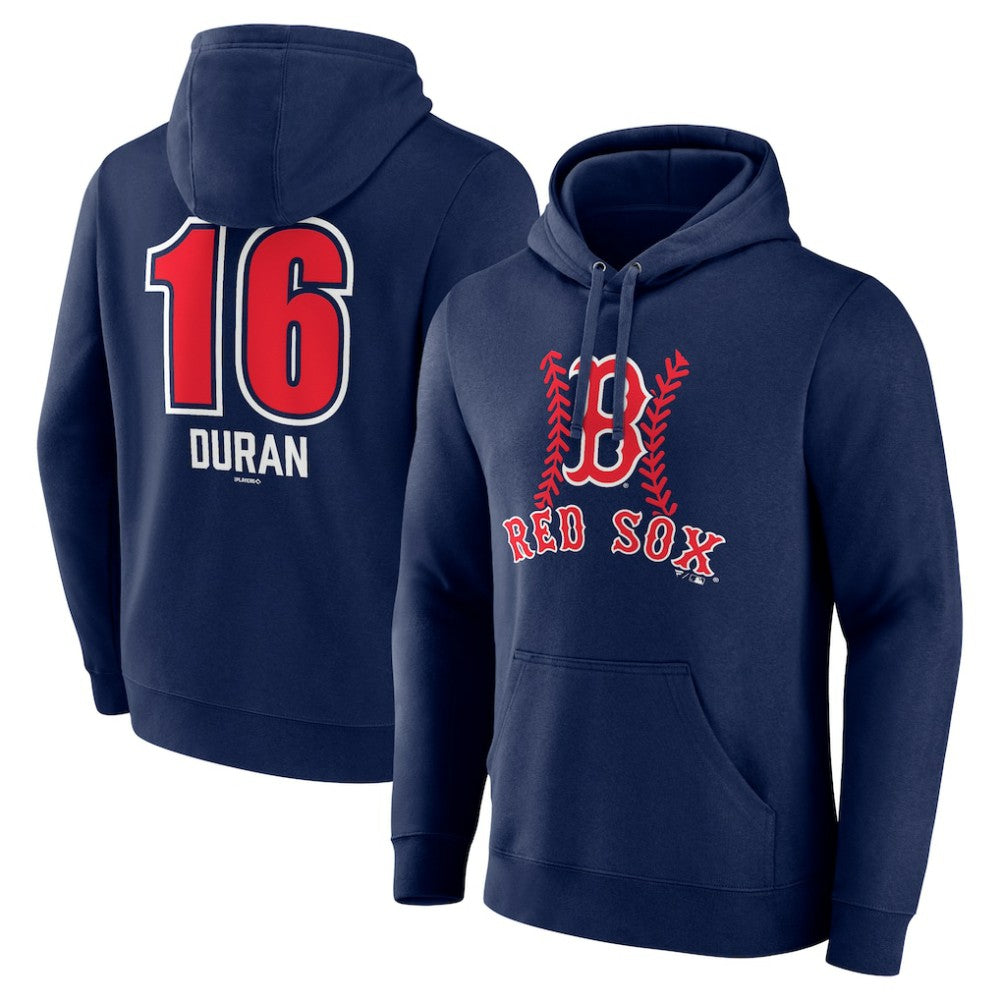 Jarren Duran Boston Red Sox Fastball Player Name & Number Pullover Hoodie - Navy