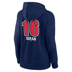 Jarren Duran Boston Red Sox Women's Fastball Player Name & Number Pullover Hoodie - Navy