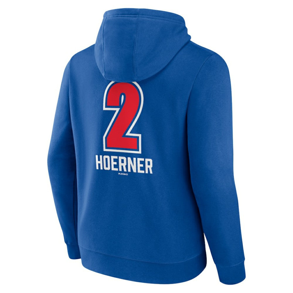 Nico Hoerner Chicago Cubs Fastball Player Name & Number Pullover Hoodie - Royal