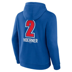 Nico Hoerner Chicago Cubs Fastball Player Name & Number Pullover Hoodie - Royal