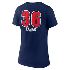 Triston Casas Boston Red Sox Women's Fastball Player Name & Number V-Neck T-Shirt - Navy