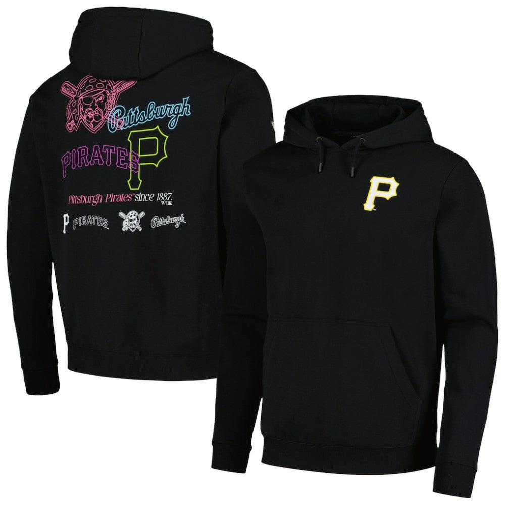 Pittsburgh Pirates Levelwear Podium Vintage Pullover Hoodie - Black