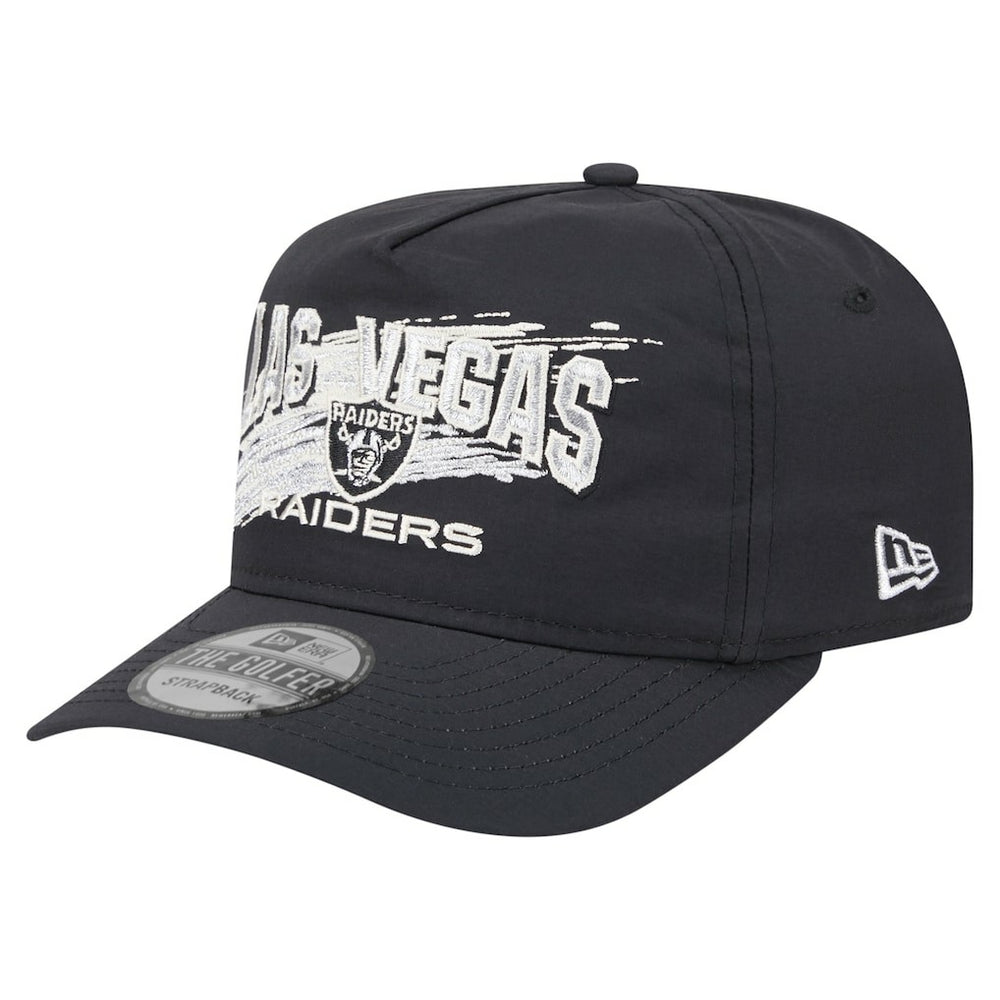 Las Vegas Raiders New Era Throwback Brush Golfer Snapback Hat - Black cheap