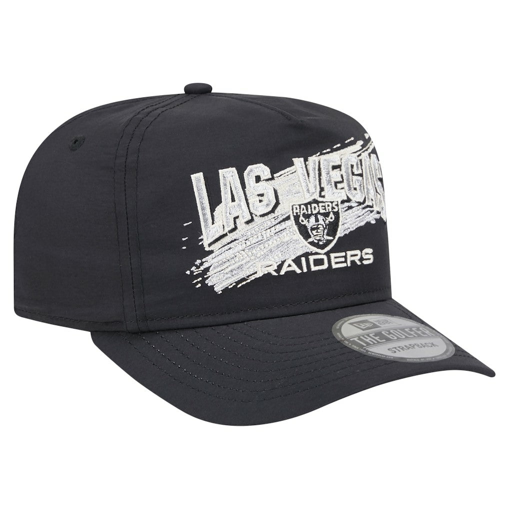 Las Vegas Raiders New Era Throwback Brush Golfer Snapback Hat - Black cheap