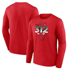 Chicago Bulls Pick & Roll Coverage Long Sleeve T-Shirt sale - Red discount