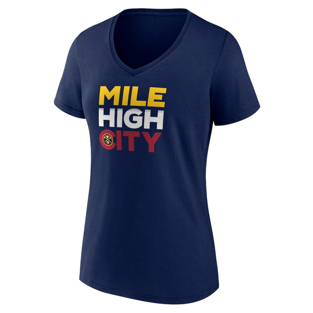 Denver Nuggets Pick & Roll Coverage V-Neck T-Shirt sale - Navy discount