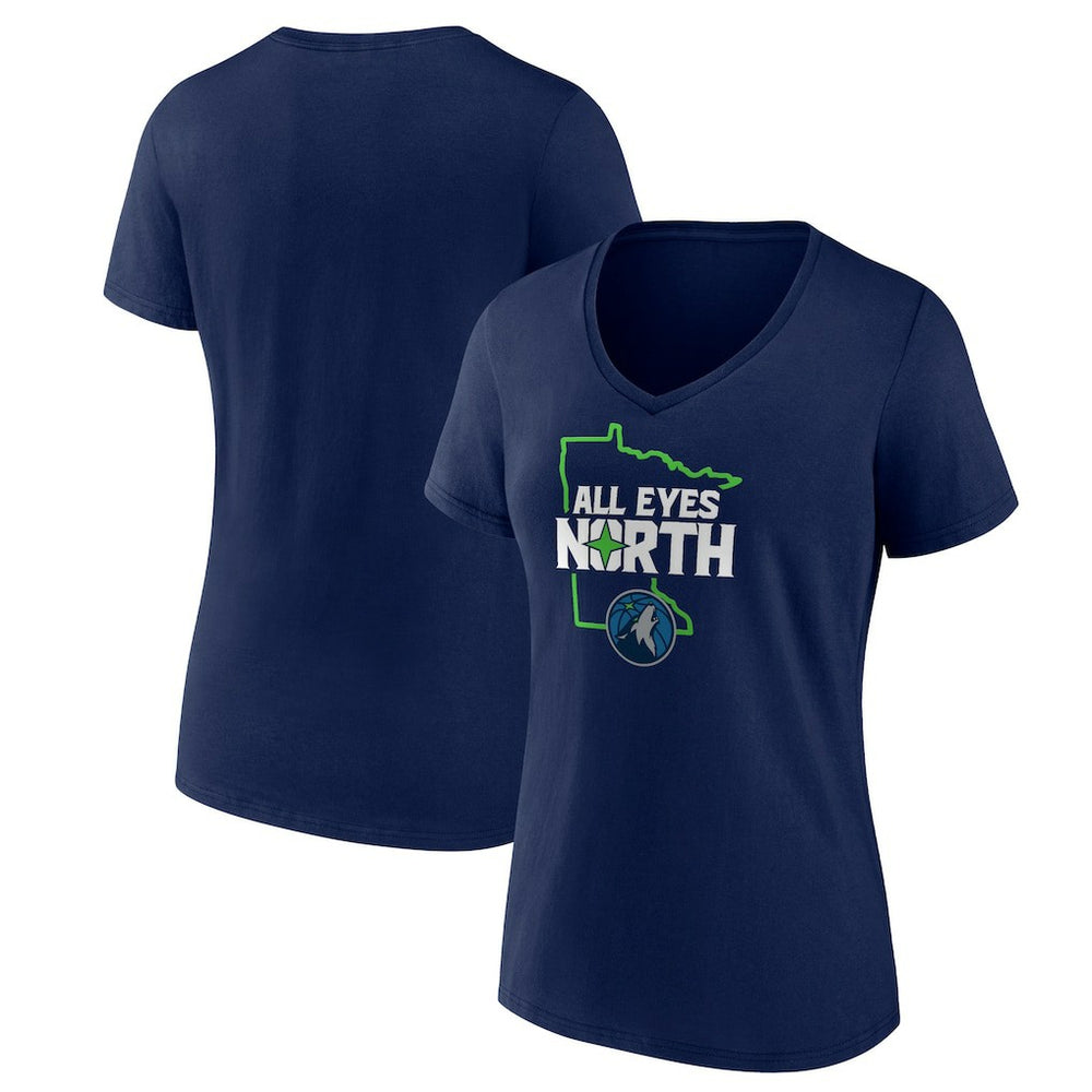 Minnesota Timberwolves Pick & Roll Coverage V-Neck T-Shirt - Navy sale